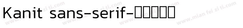Kanit sans-serif字体转换